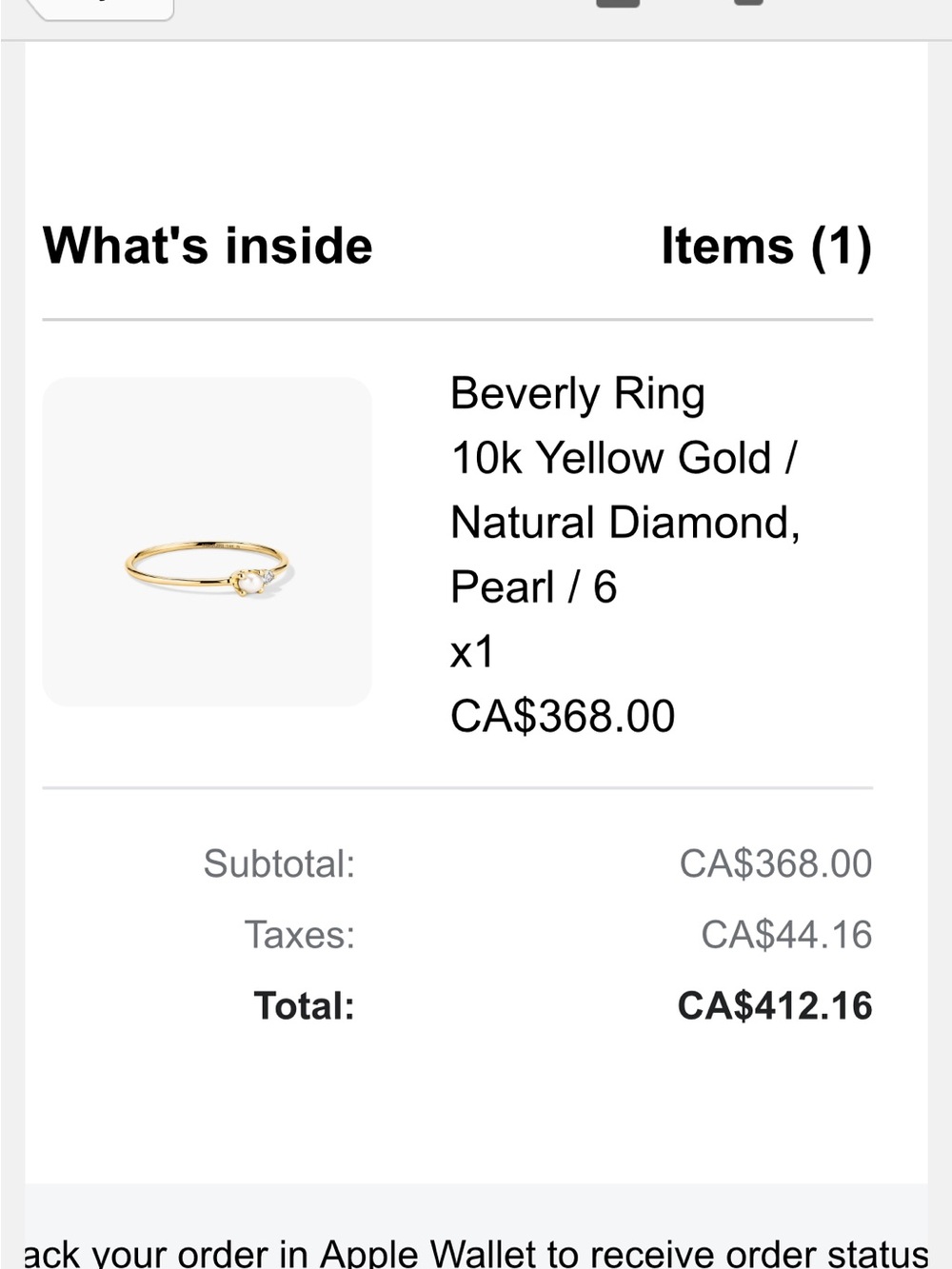 Mejuri Beverly 10k Yellow Gold Pearl & Diamond Ring - Gold
